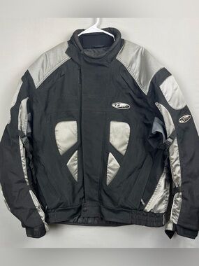 Nitro Racing Motorcycle Jacket Black Mesh Armored Padded Protectors Men’s XL